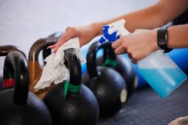 cleaning gym equipment